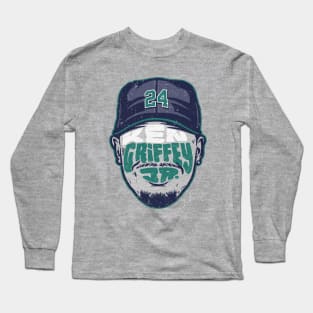 Ken Griffey Jr. Seattle Player Silhouette Number Long Sleeve T-Shirt